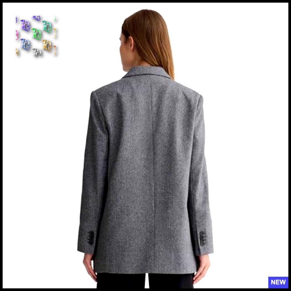 Oversized Wool Blazer Tailored Chic Minimal Classic Business Casual Menswear - Picture 4 of 7
